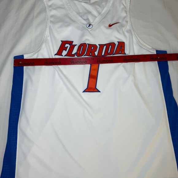 Nike Elite Florida Gators Basketball Jersey XXL White & Blue Length +2 Number 1 - Picture 4 of 10